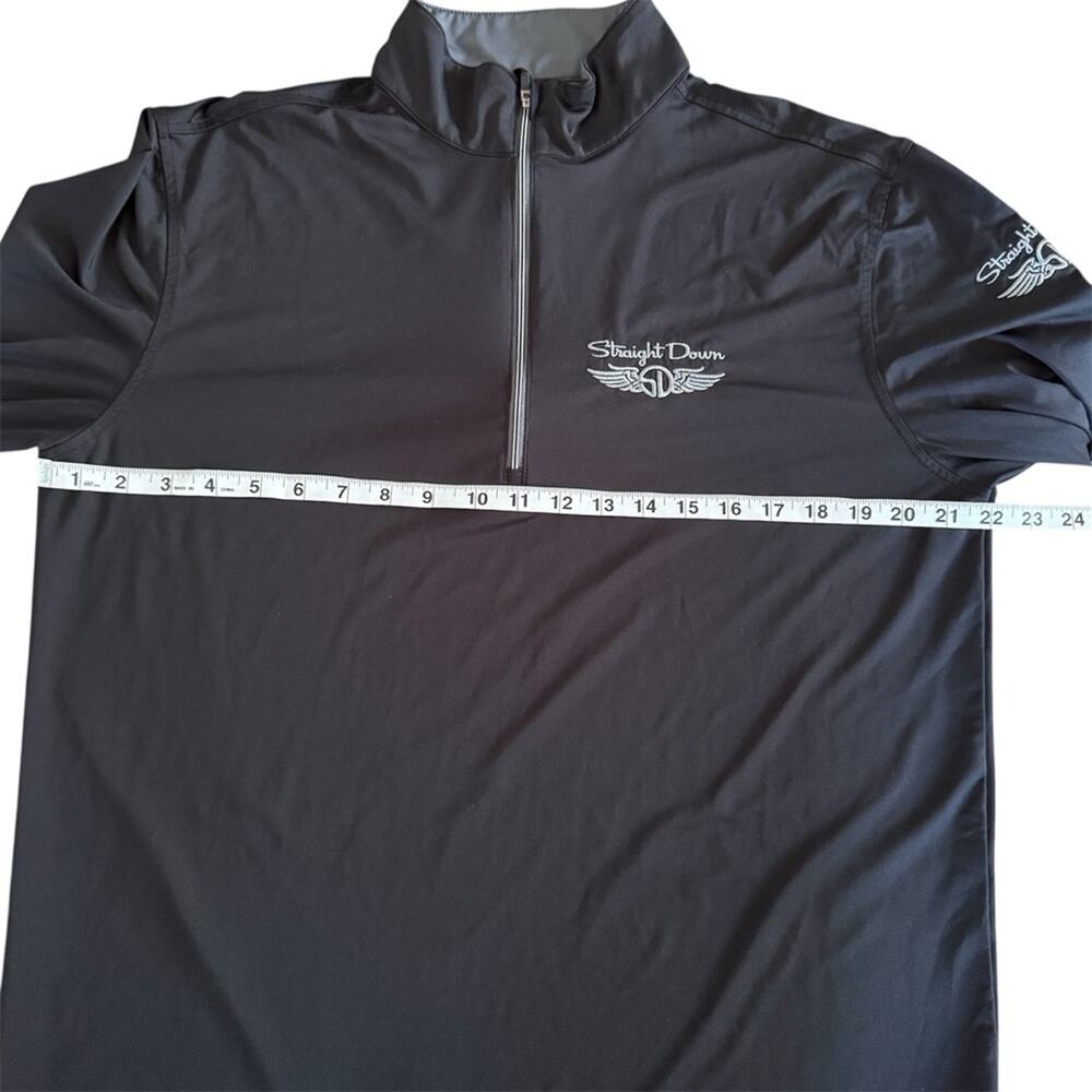 Straight Down Pullover Mens Medium Black Golf Quarter Zip Performance Stretch - Picture 8 of 10